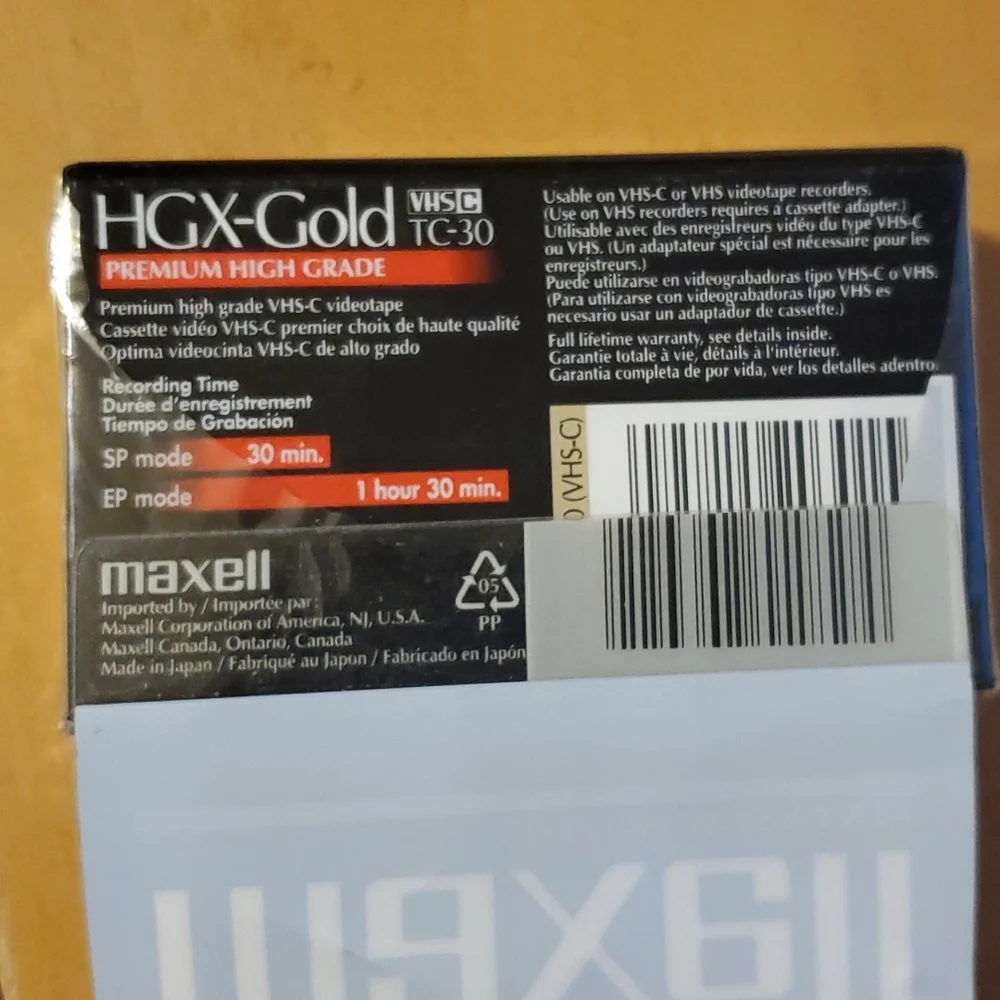 New Maxell Camcorder Tape TC-30